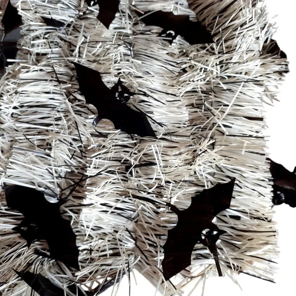 Halloween Garland with Mylar Black Bats Party Decoration 12 Ft ea 2 Rolls
